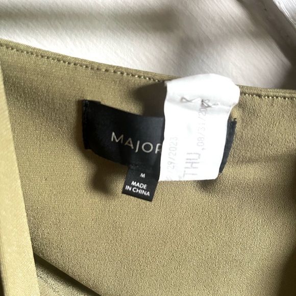 Majorelle Darla MIDI Dress in Olive Green - Picture 4 of 5